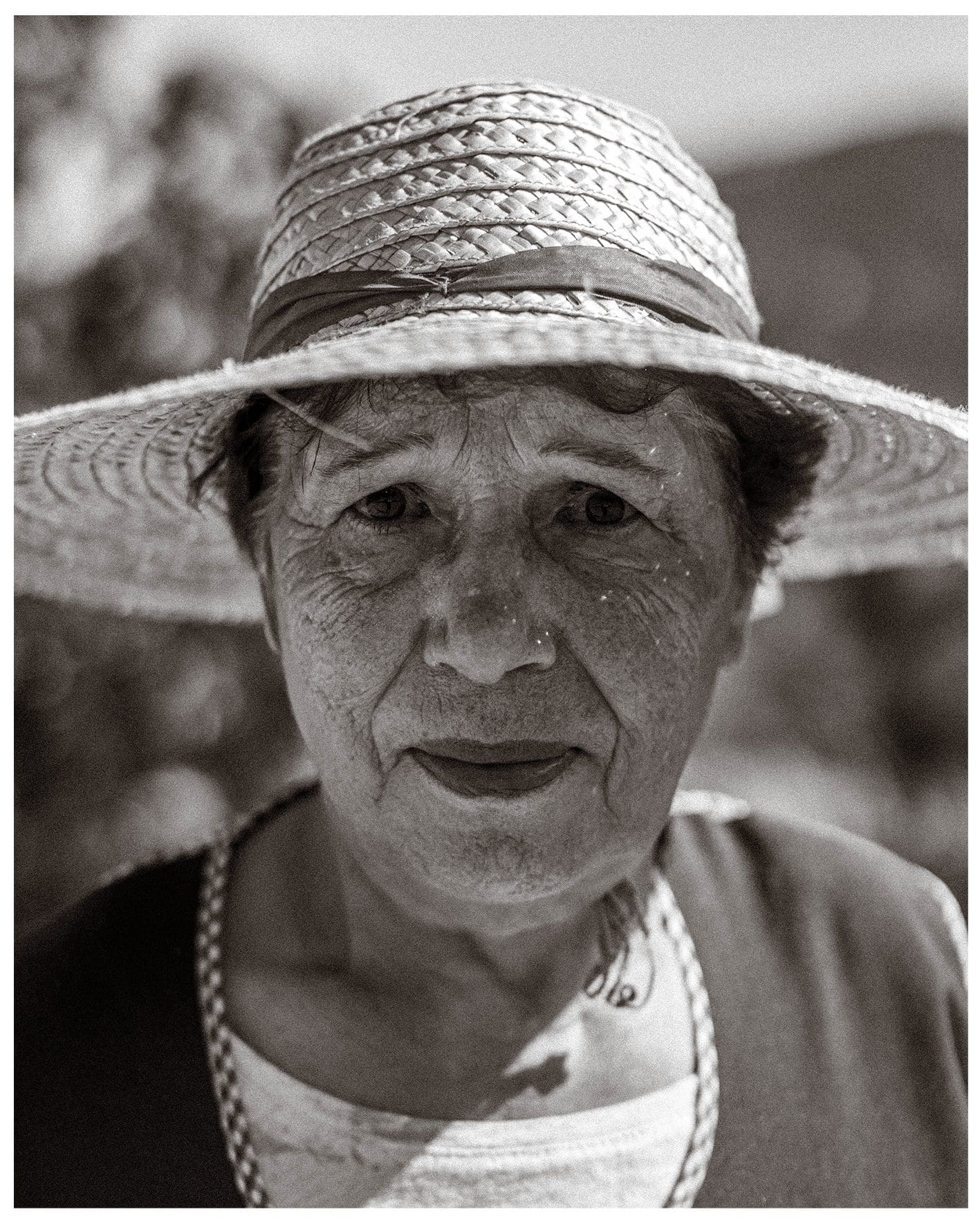 A photo of a farmer lady from the Estrela Mountain Range