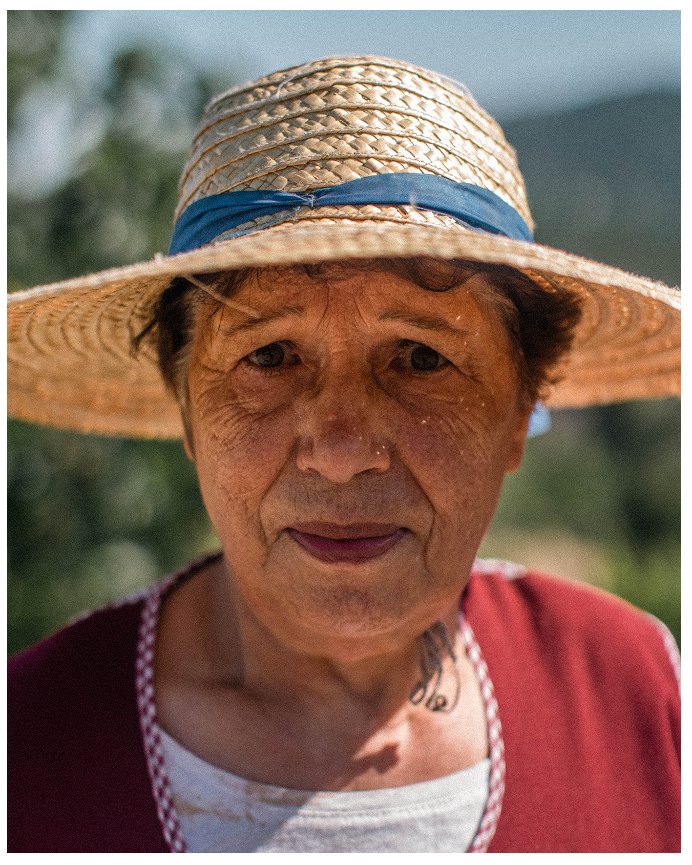 An image of a farmers wife from the fothils of the bio Estrela mountain range.