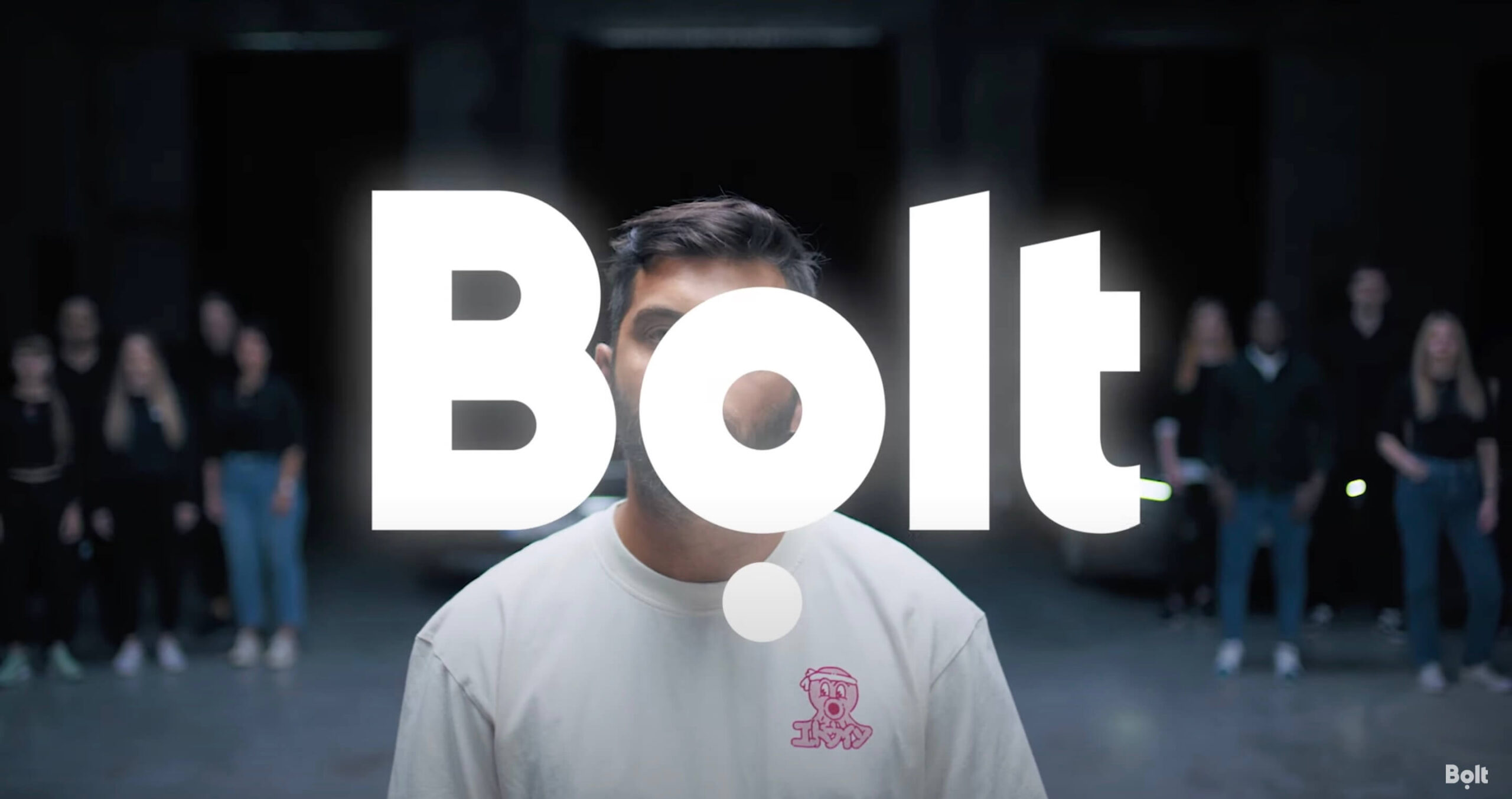 An image of a bolt employee with the word "Bolt" written in front of him.