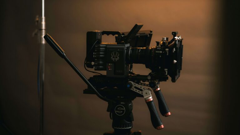 A picture of a rental camera in a film studio.