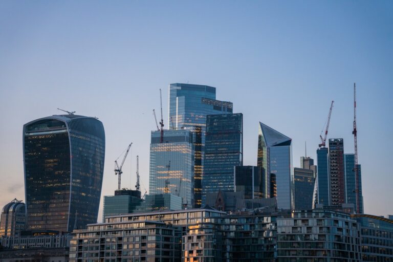 London sky line of the major London Sky Scrappers.