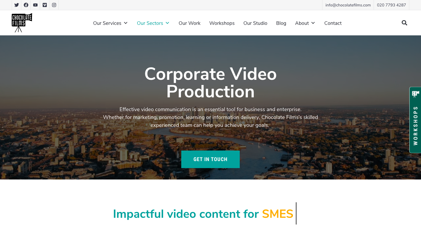 Chocolate: Corporate video production company in London