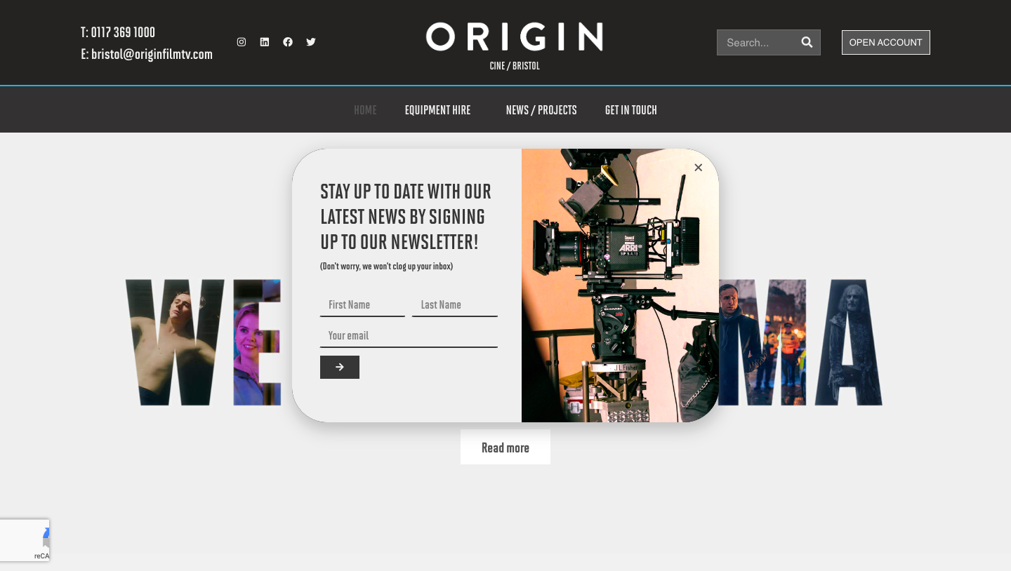 Origin Cine: Camera Rental in Bristol