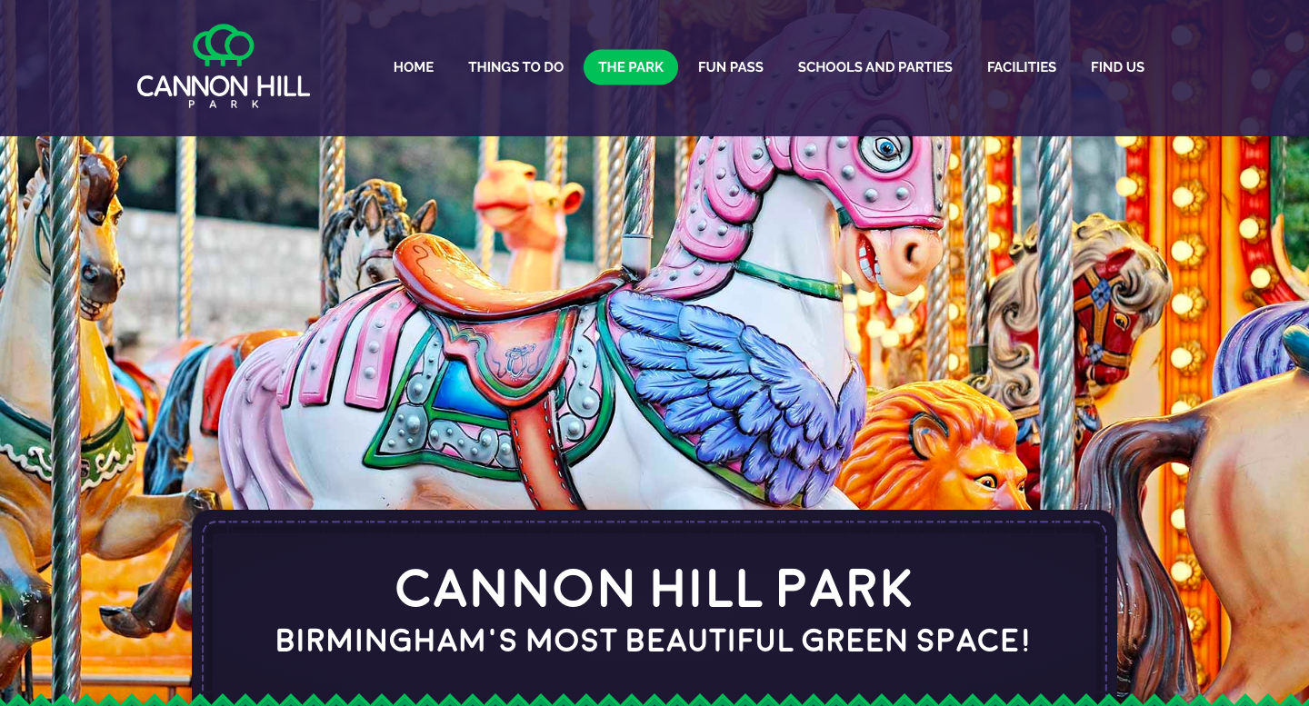 A screen shot of Cannon Hills homepage